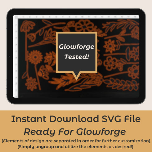 Wildflowers SVG Bundle- For Laser Engraving