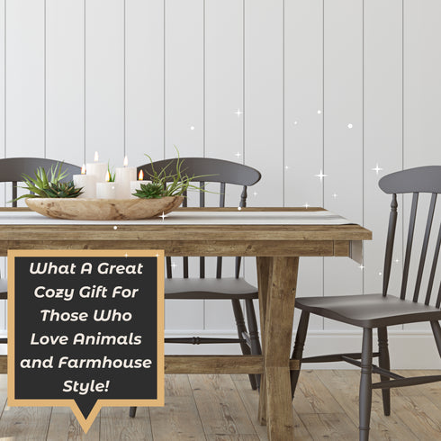 Farmhouse Animal Wood Slice Coasters - Laser Engraved Set of 4