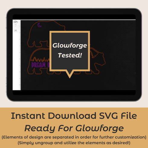 Dream Big Bear Nursery Wall Décor SVG File-For Laser Engraving