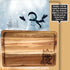 Snowman Hot Cocoa Cutting Wood Serving Tray-Laser Engraved