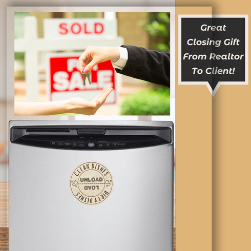 Clean Dirty Dishwasher Wooden Magnet-Laser Engraved