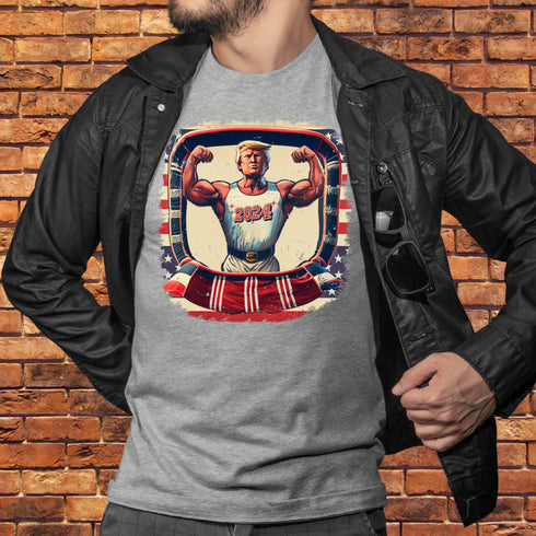 Support President Trump 2024 Crewneck T-Shirt-Unisex