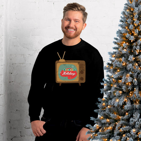 Retro TV Nostalgic Festive Sweatshirt-Unisex