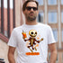 Dancing Skeleton Drinking Pumpkin Spice Latte T-Shirt-Unisex
