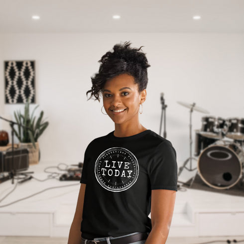 Motivational Live Today Crewneck T-Shirt-Unisex