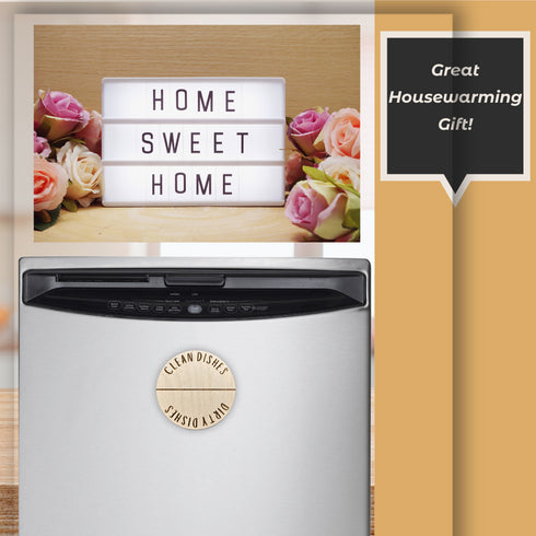 Clean/Dirty Dishwasher Magnet SVG File-For Laser Engraving