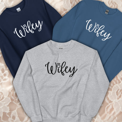 Wifey Crewneck Sweatshirt-Unisex