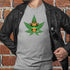 Funny Giraffe and Marijuana Leaf Crewneck T-Shirt-Unisex