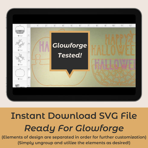 Halloween Pumpkin Door Hanger SVG File-For Laser Engraving