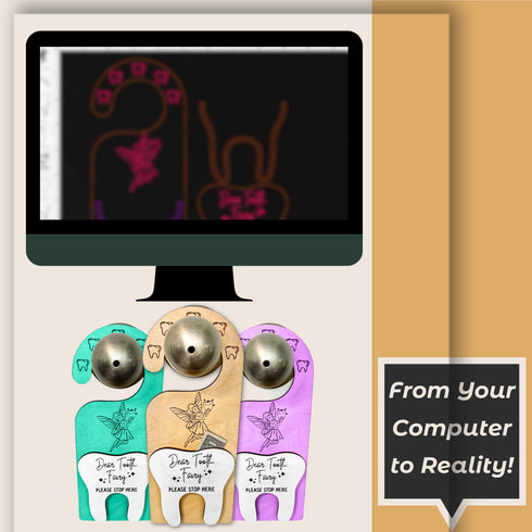 Tooth Fairy Door Hanger SVG File-For Laser Engraving