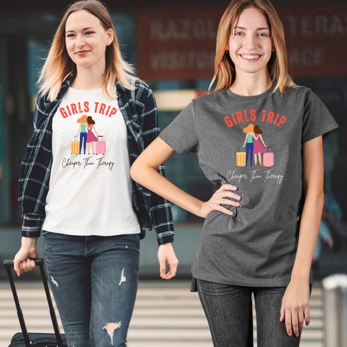 Girls Trip Cheaper Than Therapy Crewneck T-Shirt-Unisex