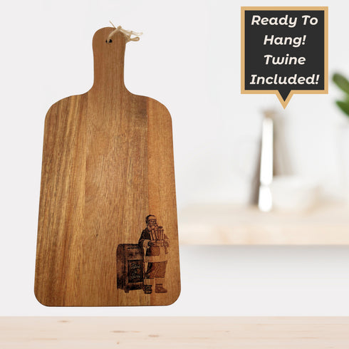 Santa Mailbox Paddle Cutting Board-Laser Engraved