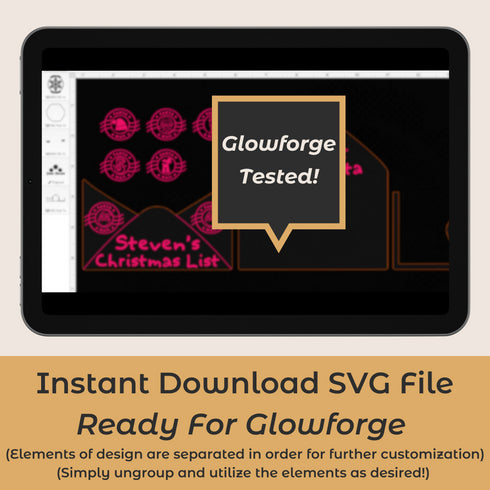 Personalized Letter To Santa Ornament SVG-For Laser Engraving