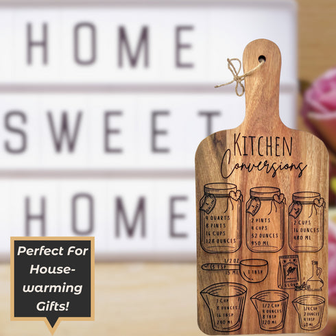 Kitchen Conversions Decorative Paddle Cutting Board-Laser Engraved