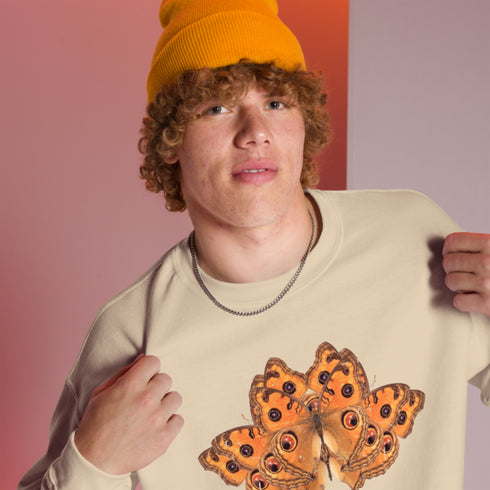 Moth Crewneck Sweatshirt-Unisex