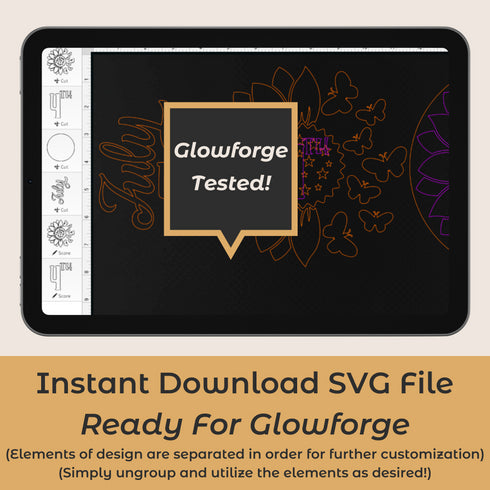 4th of July Door Hanger SVG File-For Laser Engraving