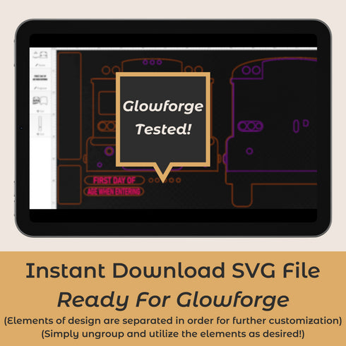 Personalized First Day of School Sign SVG File-For Laser Engraving