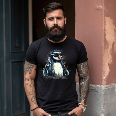 Funny Penguin Crewneck T-Shirt-Unisex