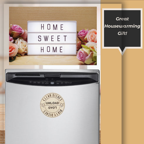 Clean Dirty Dishwasher Wooden Magnet-Laser Engraved