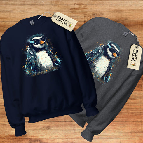 Funny Penguin Crewneck Sweatshirt-Unisex