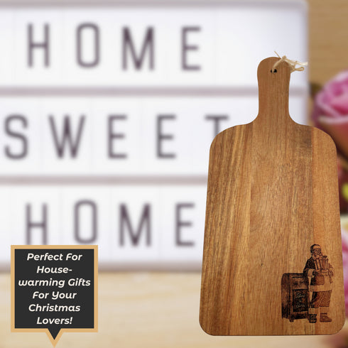 Santa Mailbox Paddle Cutting Board-Laser Engraved