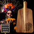 Dia De Los Muertos Skull Hanging Paddle Cutting Board-Laser Engraved