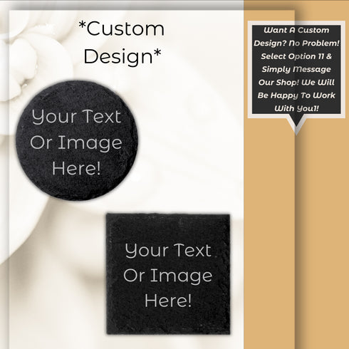 Personalized Wedding Favors-Laser Engraved Slate Coasters