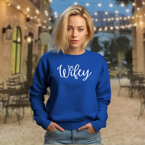 Wifey Crewneck Sweatshirt-Unisex