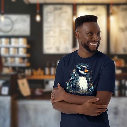 Funny Penguin Crewneck T-Shirt-Unisex