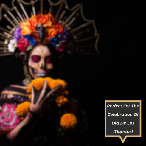 Dia De Los Muertos Skull Hanging Cutting Board with Beveled Edge-Laser Engraved