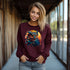 Vibrant Owl Crewneck Sweatshirt-Unisex