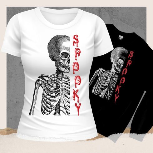 Spooky Skeleton Crewneck T-Shirt/Sweatshirt-Unisex