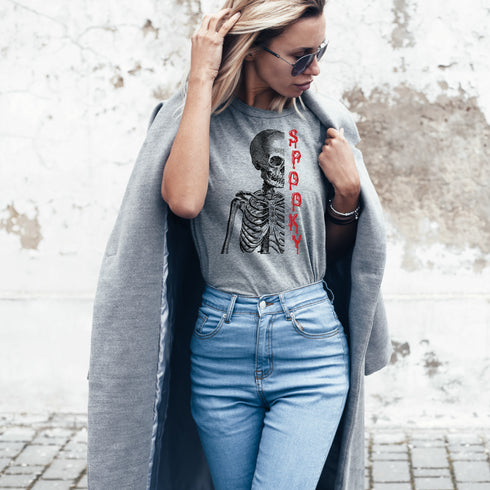 Spooky Skeleton Crewneck T-Shirt/Sweatshirt-Unisex