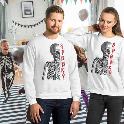 Spooky Skeleton Crewneck T-Shirt/Sweatshirt-Unisex