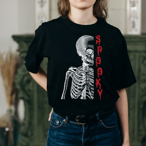 Spooky Skeleton Crewneck T-Shirt/Sweatshirt-Unisex