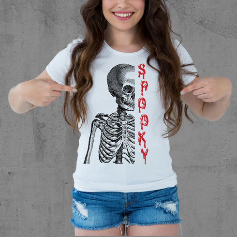 Spooky Skeleton Crewneck T-Shirt/Sweatshirt-Unisex