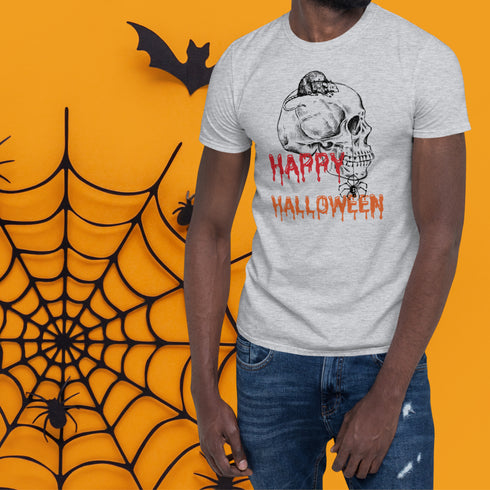 Happy Halloween Rat and Skull Crewneck T-Shirt/Sweatshirt-Unisex