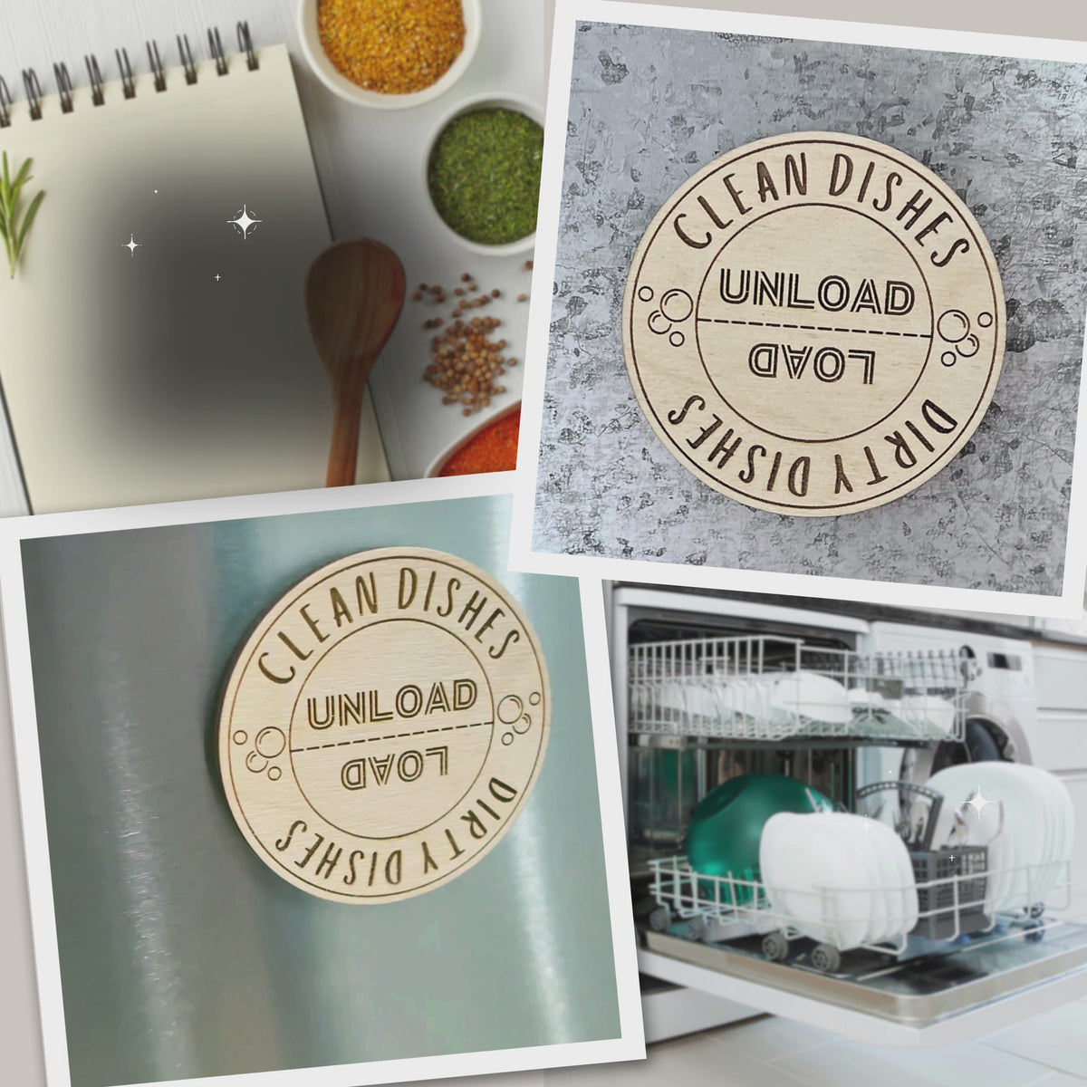 Clean Dirty Dishwasher Magnet SVG - Instant Download